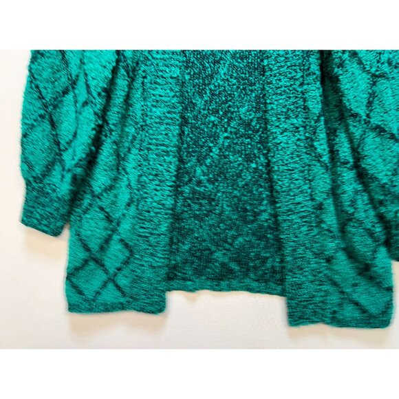 Vintage Monto Par Le Chois Womens Cardigan Sweater Size P/M Teal Black - Picture 5 of 11